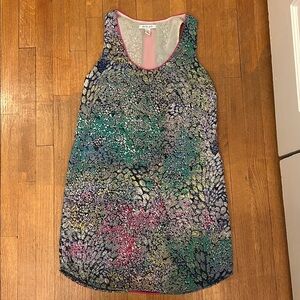 Anthropologie Charlie Jade Watercolor Botanical Print Shift Dress M